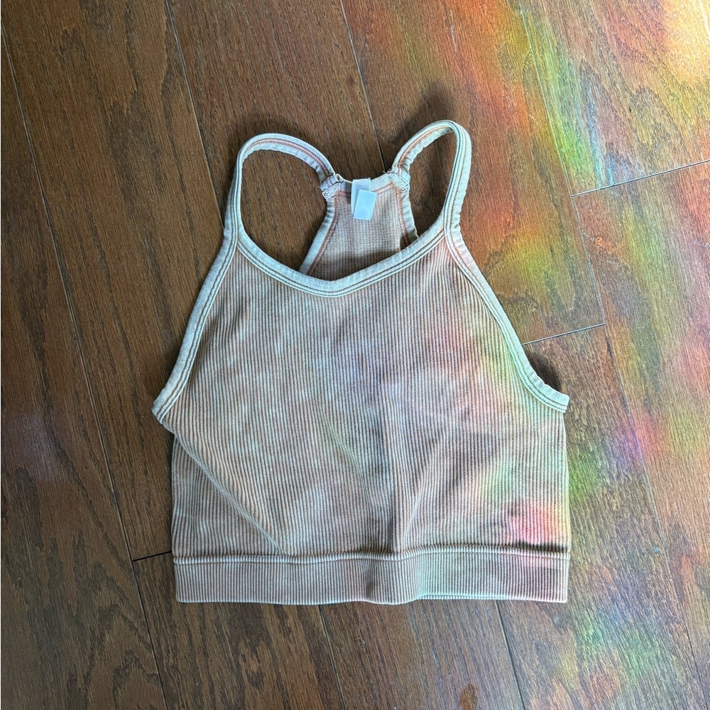 Zena Ribbed Tank Top in Earthy Tones